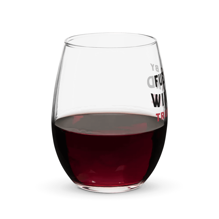 Fueled By True Crime Wine Glass product image (3)