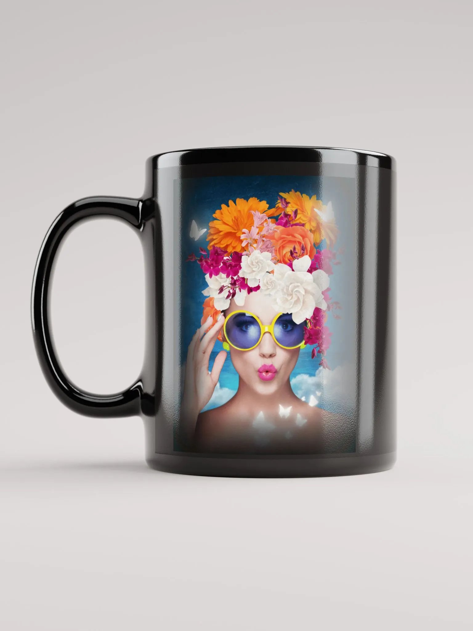 Butterfly Bloom Surprise Mug, Image on both sides product image (11)