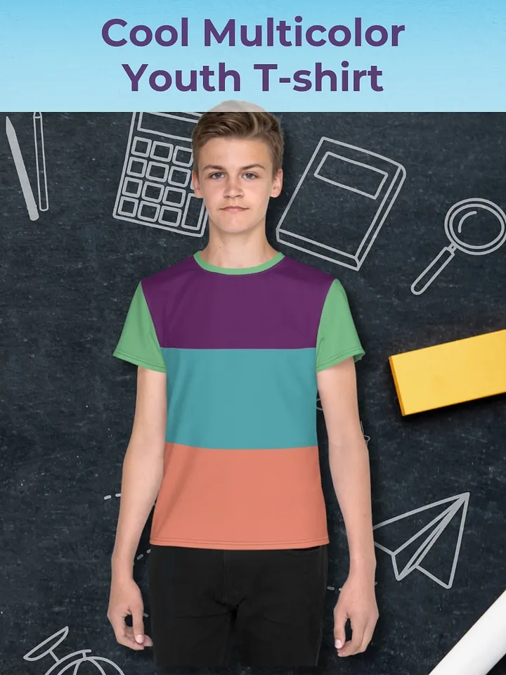 Cool Multicolor Youth Crew Neck Tee product image (1)