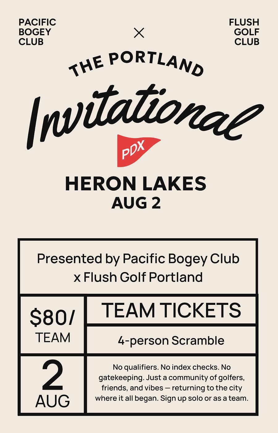 Team Ticket - The PDX Invitational product image (1)