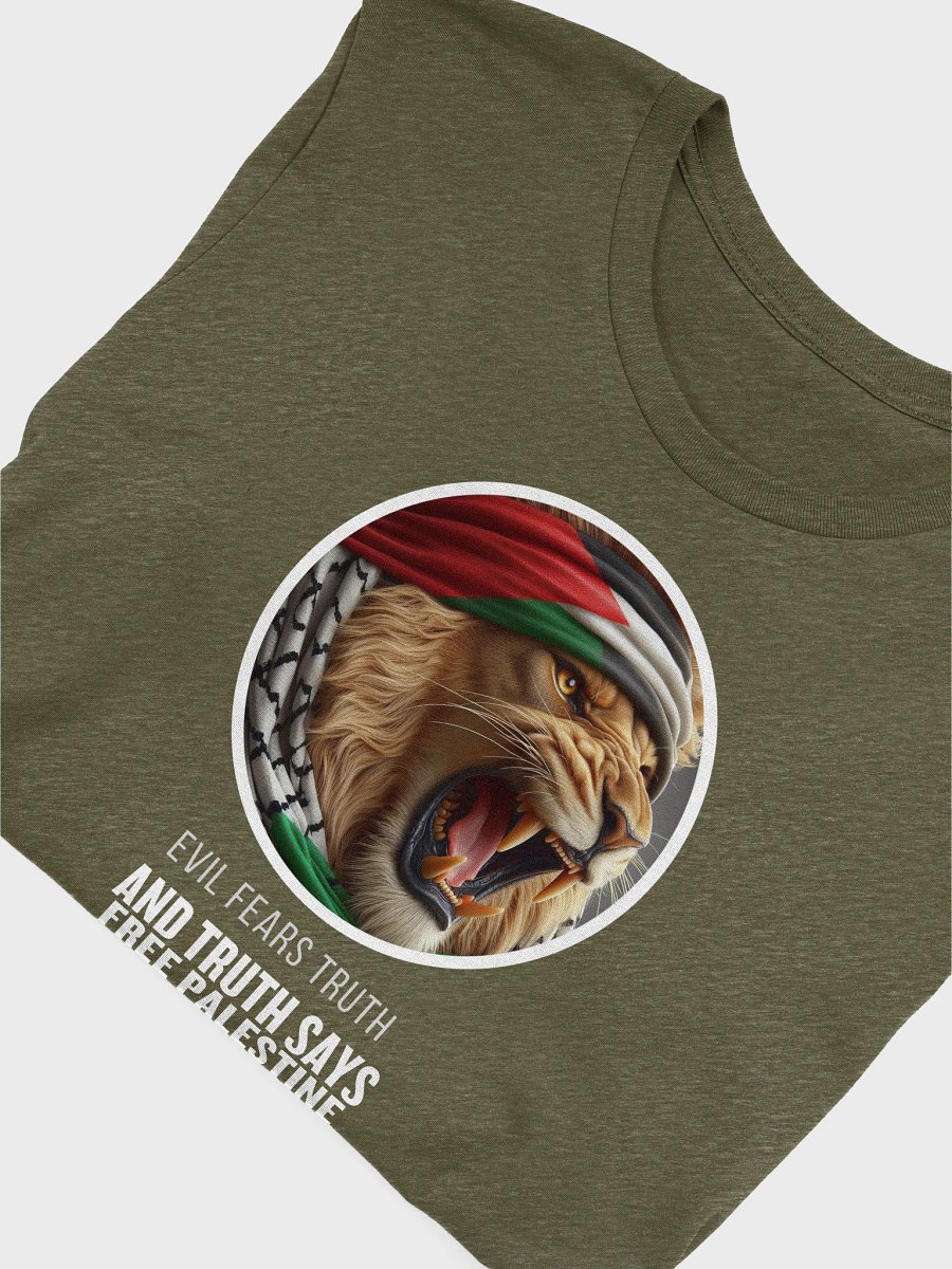 Roaring Truth Lion T-Shirt | evil fears truth and truth says free palestina product image (30)