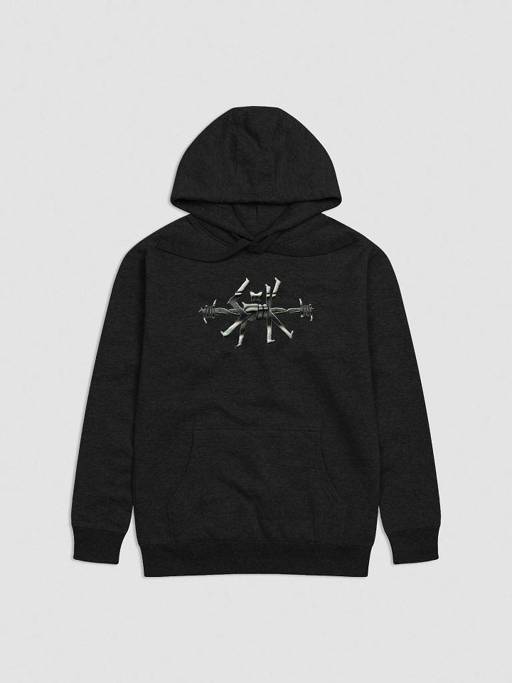 HARD&CORE Spook Barbed Wire Embroidered Hoodie product image (1)