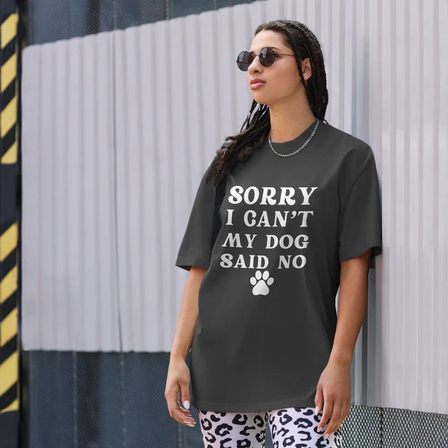 Sorry I Can't My Dog Said No Canine Rebellion Faded Tee product image (8)