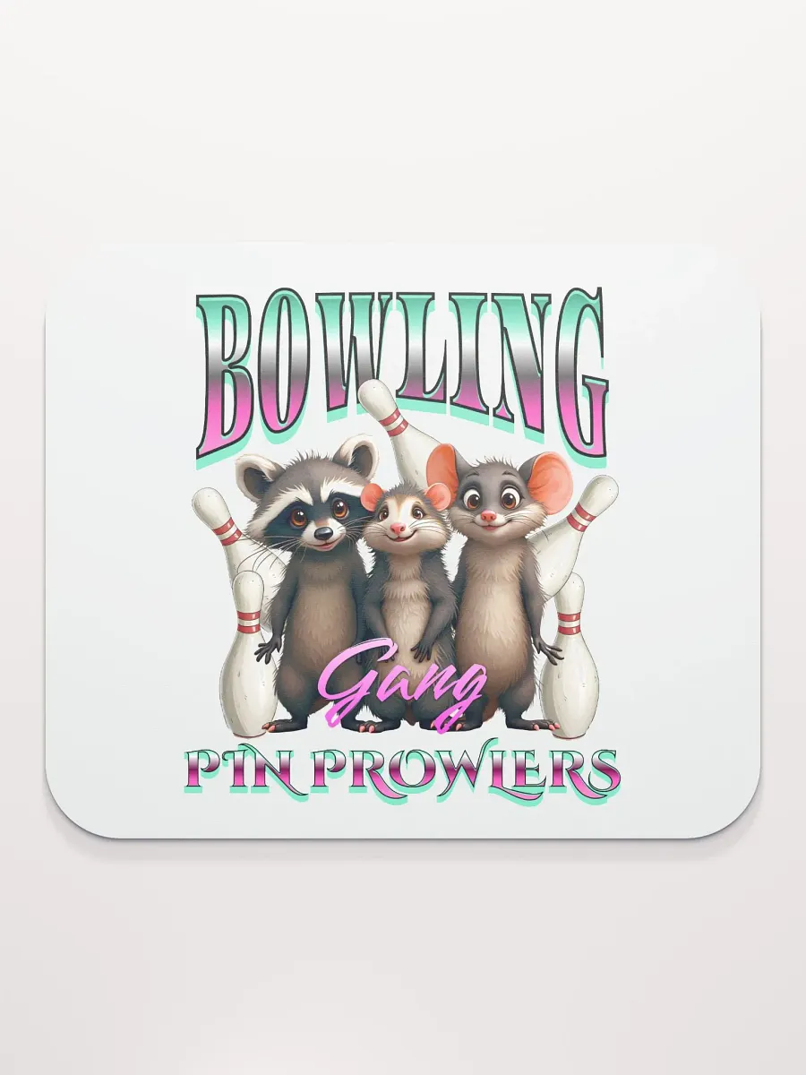 Bowling Gang Pin Prowlers Raccoon Mouse Pad product image (1)