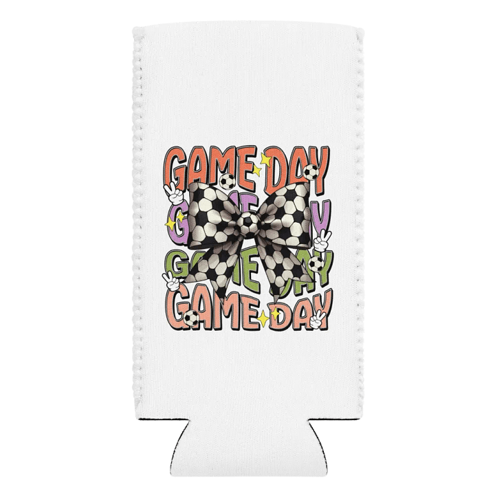 Game Day Bow Soccer Can Cooler product image (1)