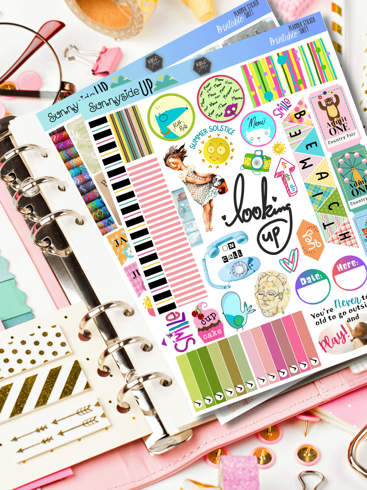 Sunnyside UP - Printable Planner Sticker Sheets product image (3)