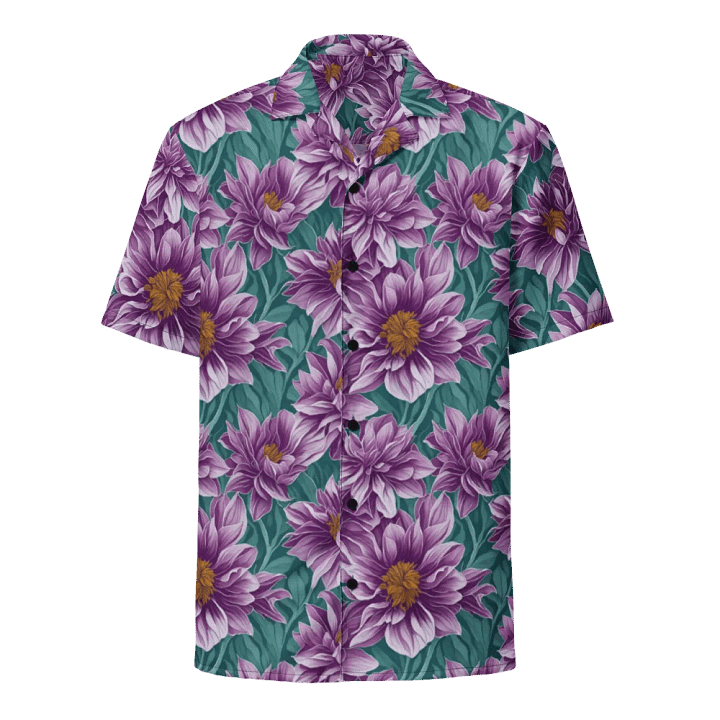 Floral Pattern Dhalia Flowers Hawaiian Shirt product image (1)