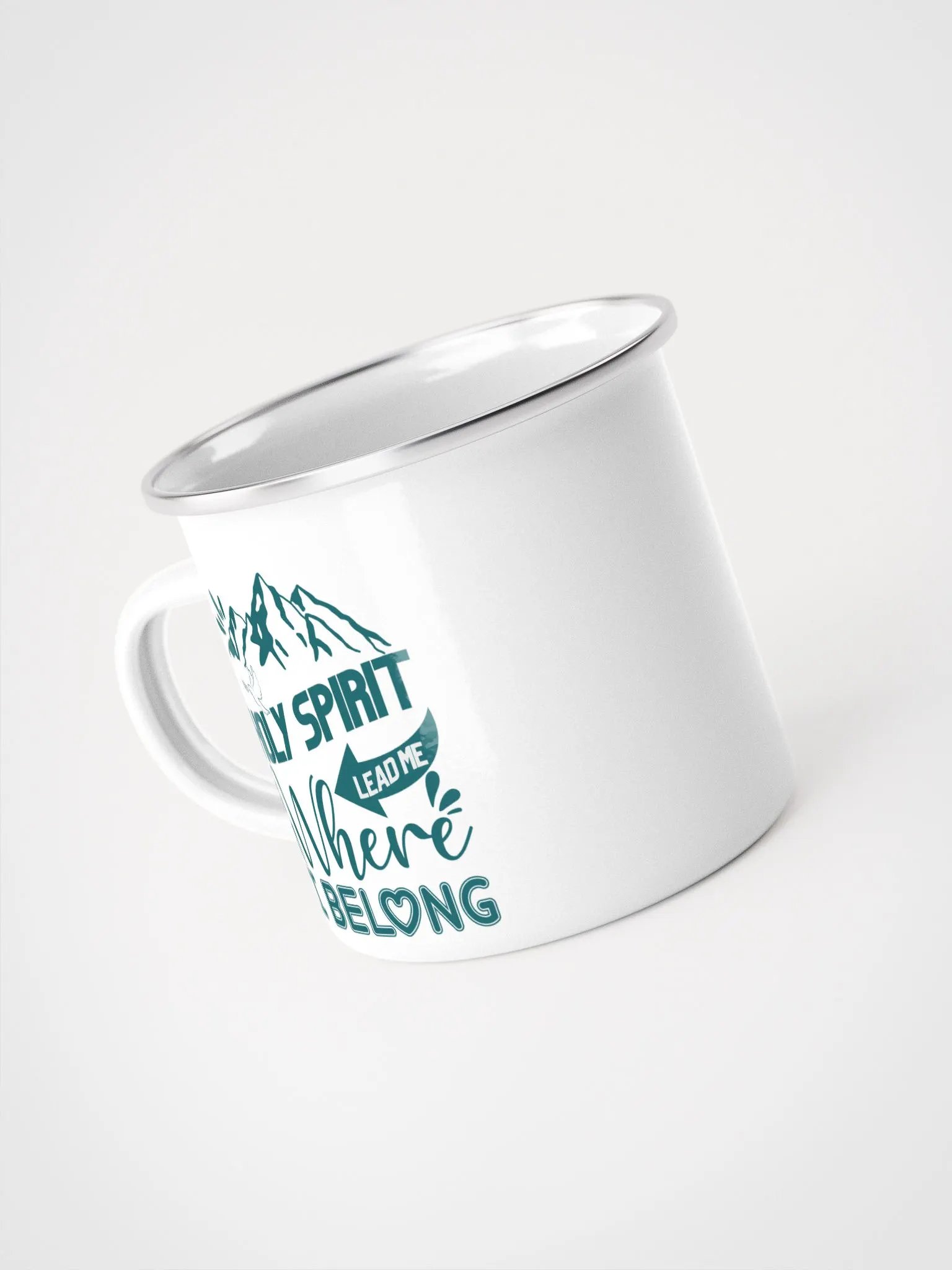 Holy Spirit Lead Me Where I Belong Christian Enamel Mug product image (5)