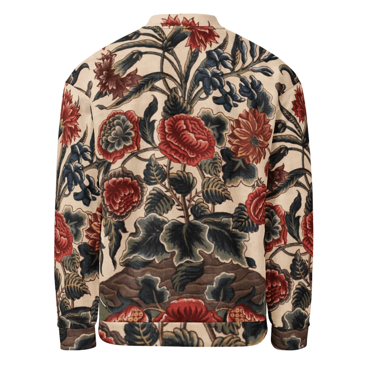 Red Victorian Flowers Bomber Jacket product image (2)