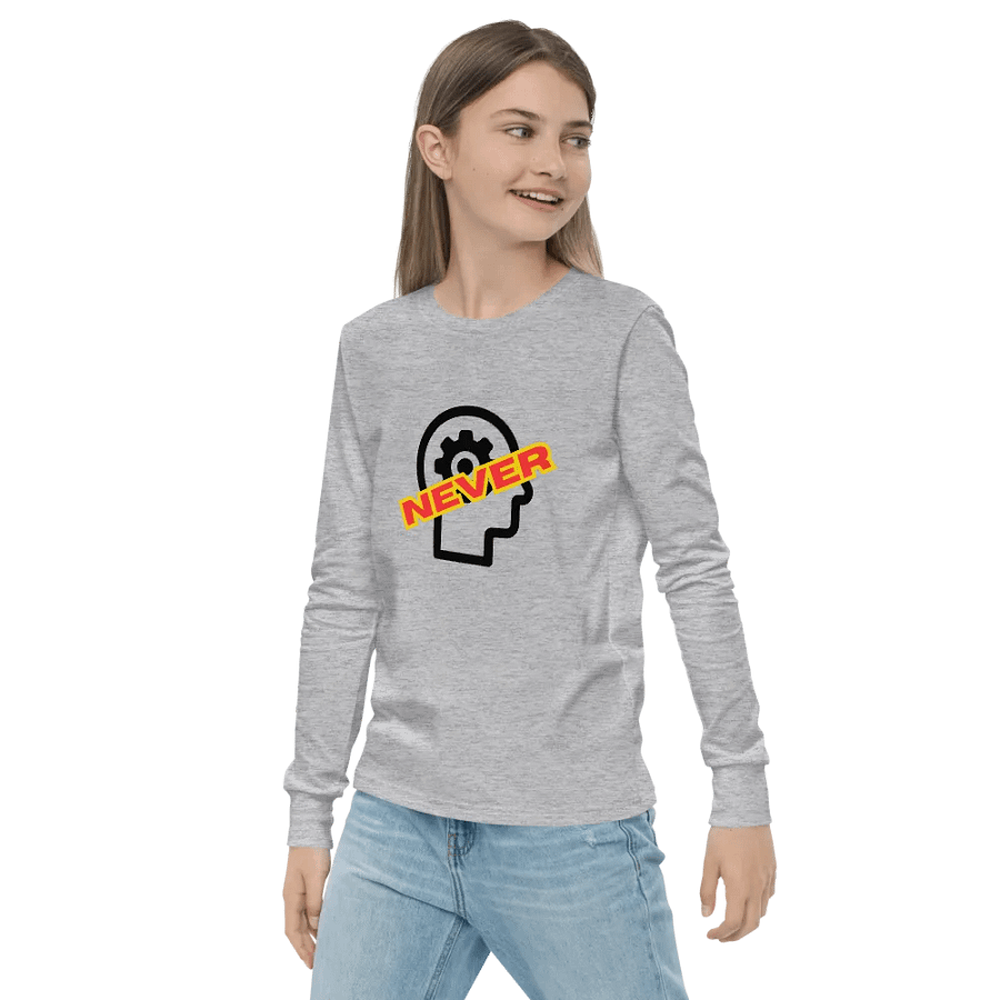 NEVER MIND Youth Long Sleeve Tee product image (3)