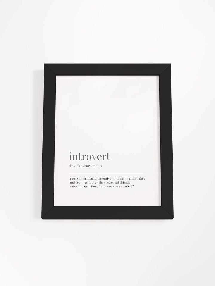 Introvert Definition Framed Print product image (1)
