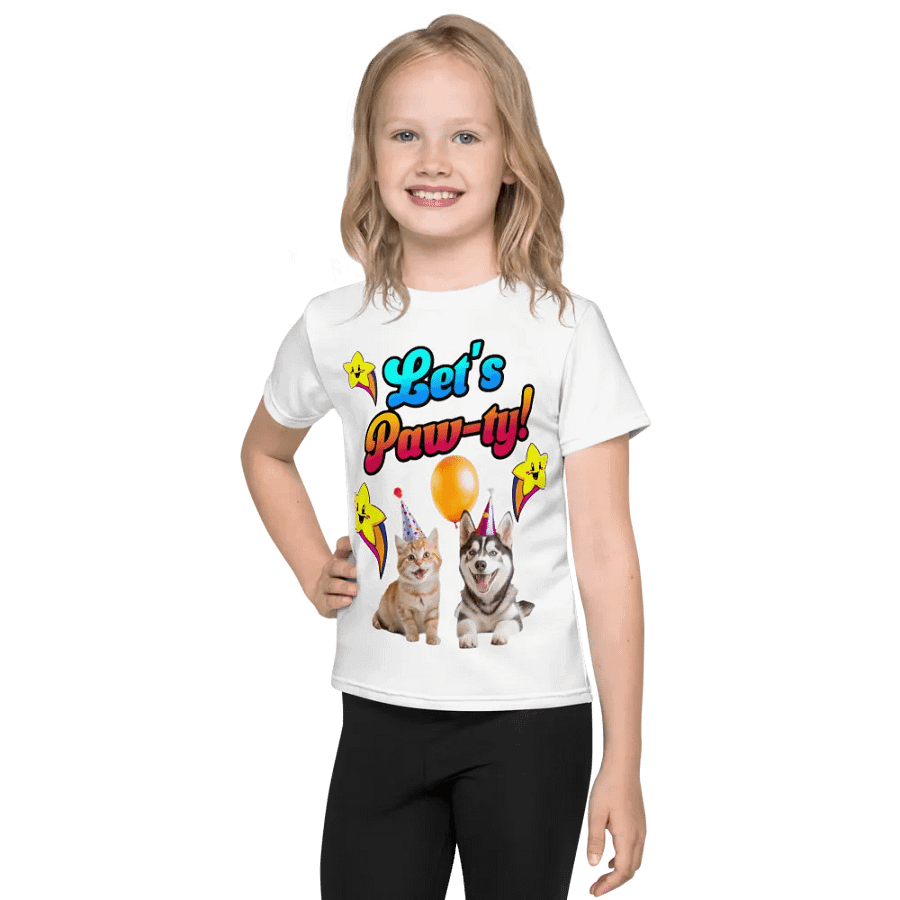 "Let's Paw-ty!" Kids T-Shirt product image (1)