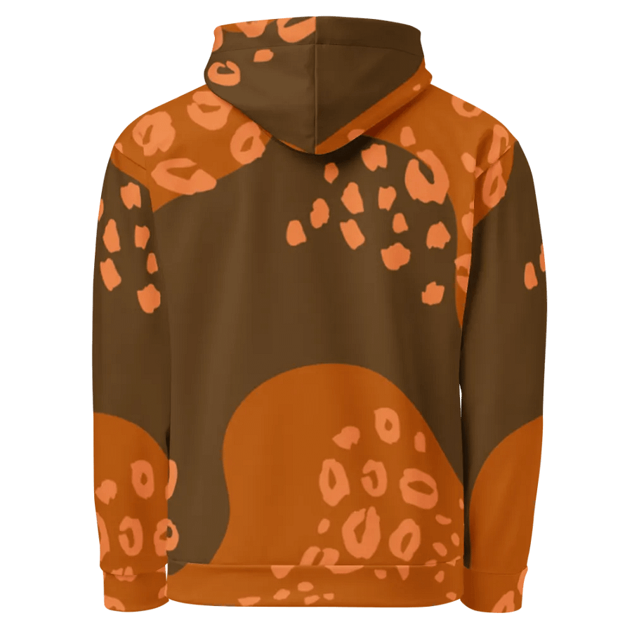 Orange Leopard Abstract Recycled Hoodie product image (9)