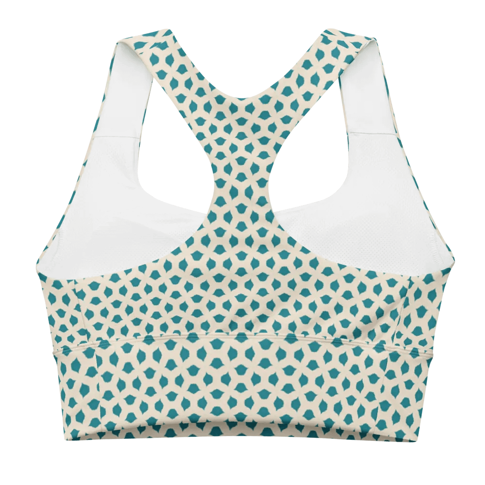 Blue Leaves Longline Sports Bra product image (3)