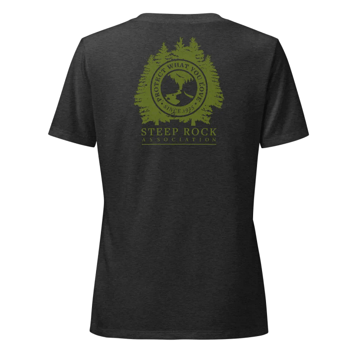 Steep Rock women's V-neck t-shirt (dark green logo) product image (5)