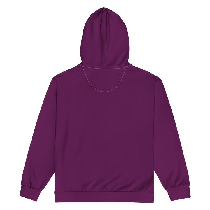 Aubergine Purple Solid Color Eco Friendly Unisex Zip Hoodie product image (2)
