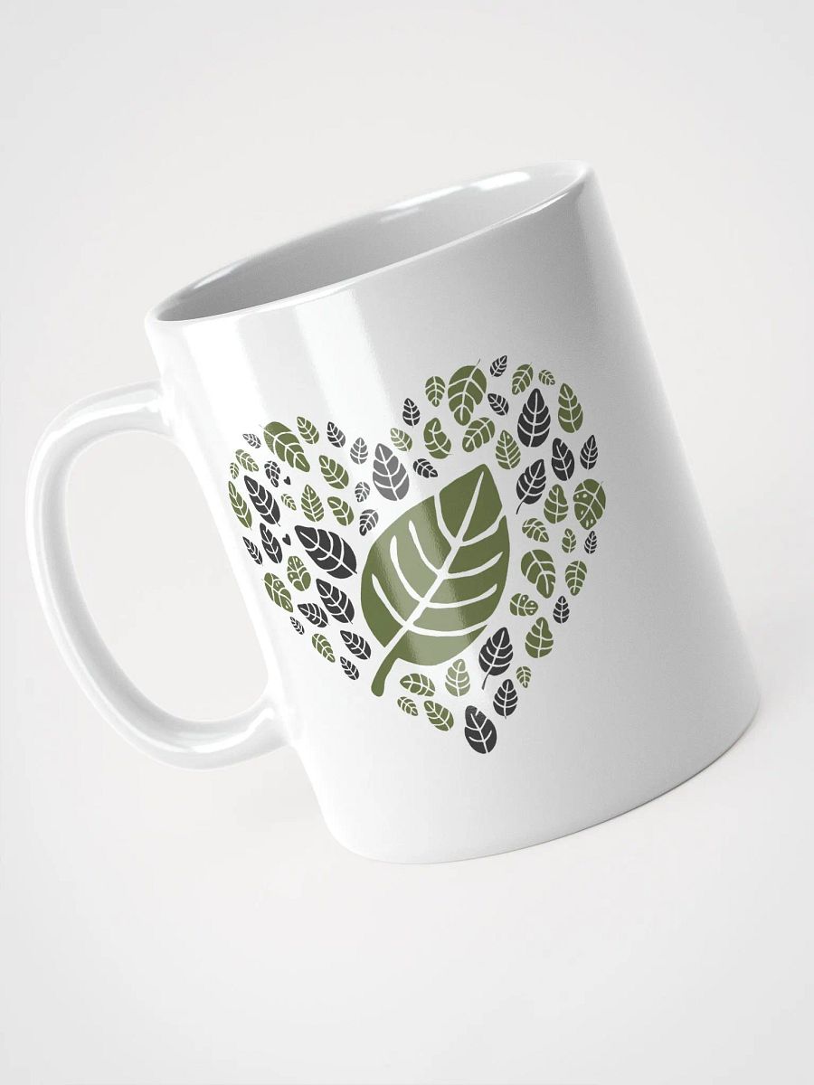 Heartfelt Leaves White Glossy Mug product image (7)
