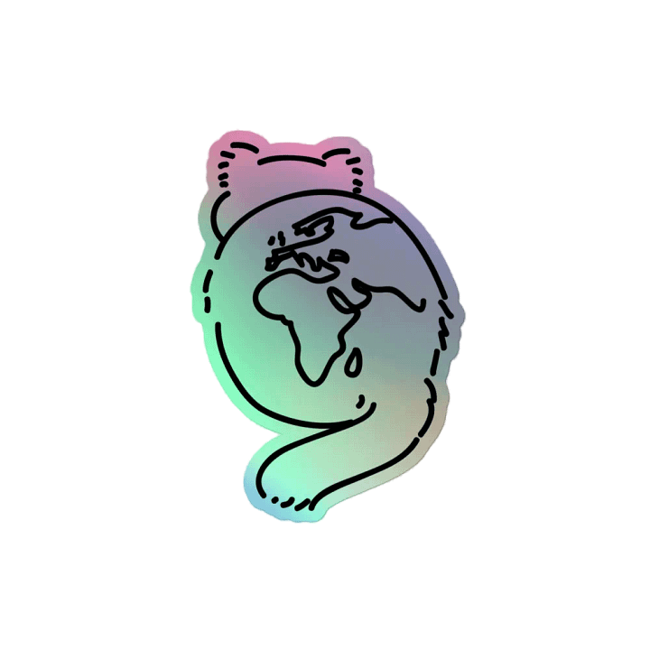 Planet Manul Africa & Europe - Holo Sticker product image (2)