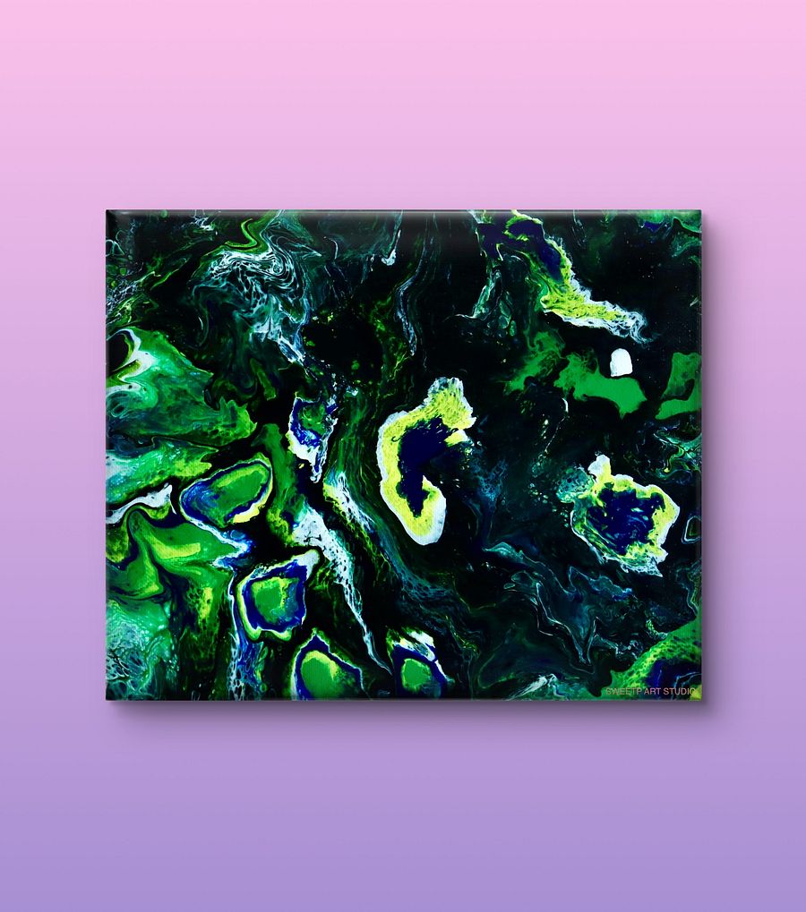 Algae Among The Splash | Original Canvas Painting product image (1)