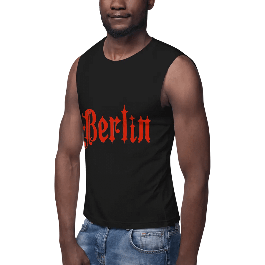 Berlin Gothic In Red Muscle Tank product image (8)