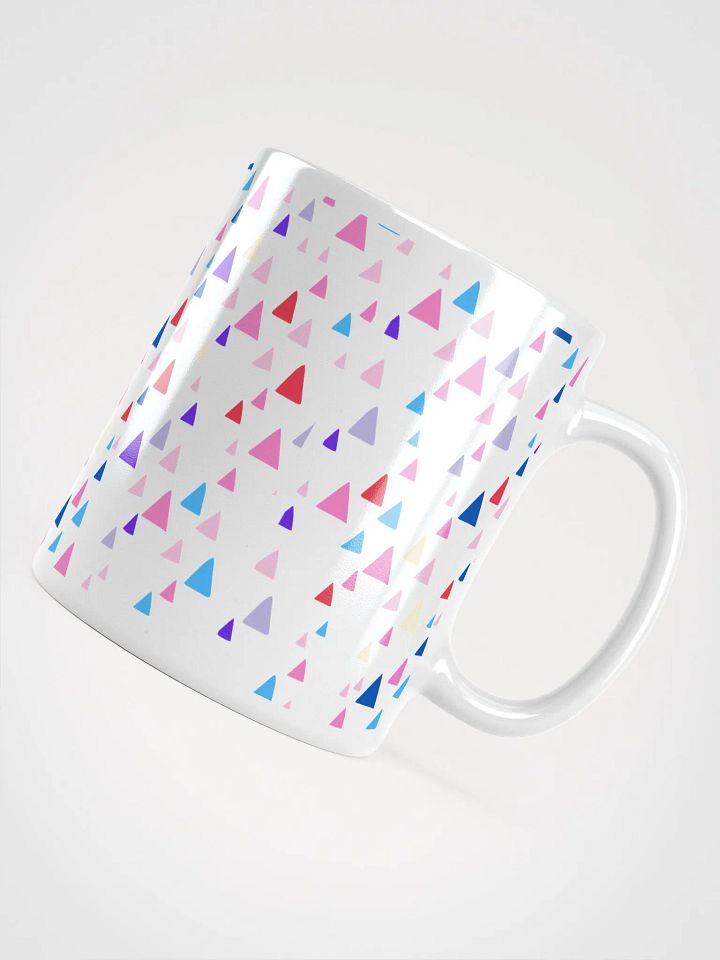 Multicolor Abstract Triangles White Mug product image (2)