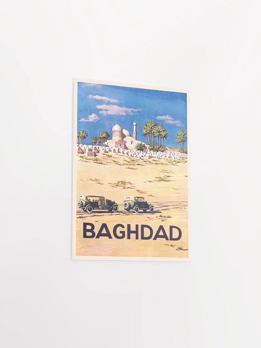 Baghdad, Iraq 1930s — retro travel poster, vintage travel art print, retro travel wall art product image (8)