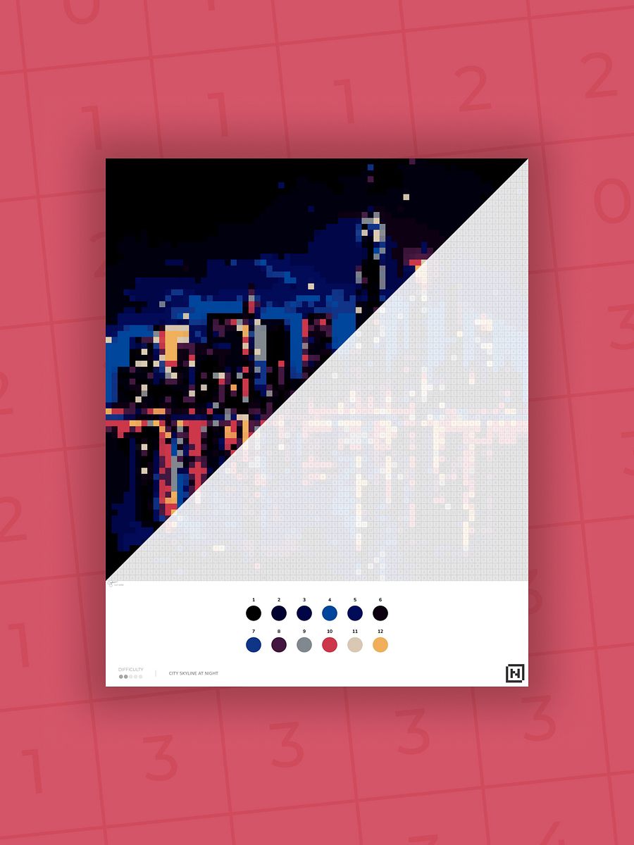 City skyline at night product image (2)