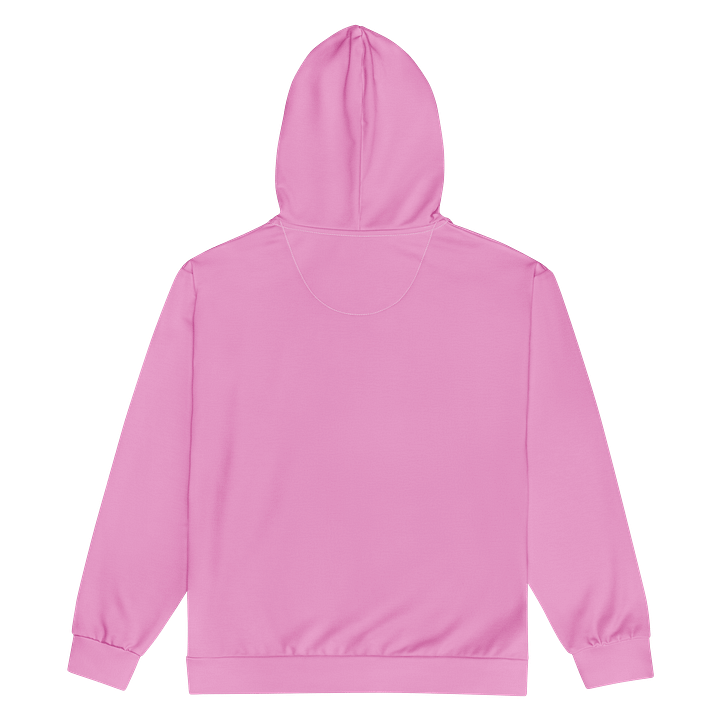 Palm Springs Rose Pink Solid Color Eco Friendly Unisex Zip Hoodie product image (2)