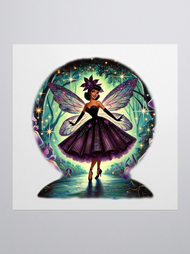 Enchanted Purple Iris Fairy Kiss Cut Stickers product image (1)