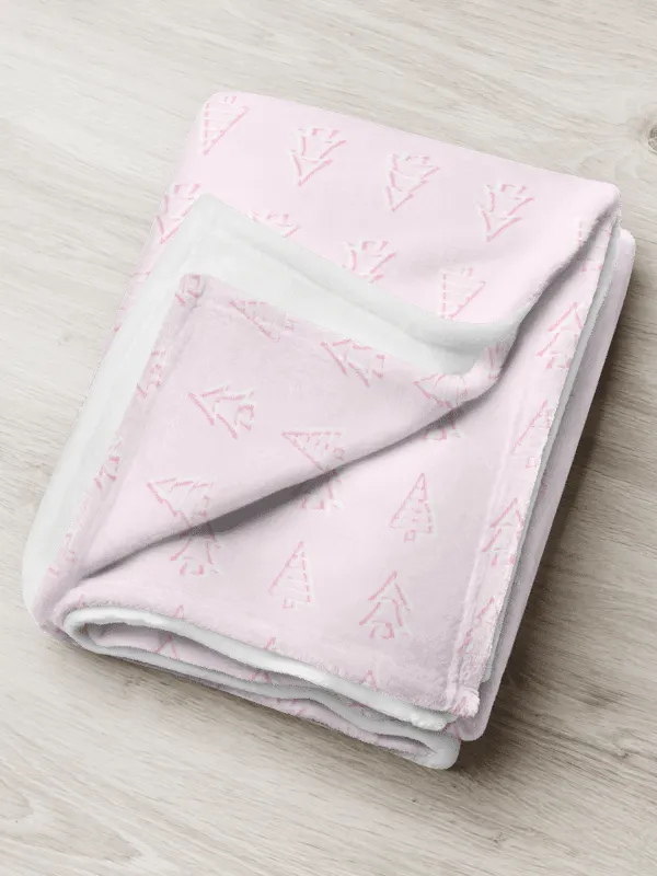 Plush Pink Christmas Tree Throw Blanket product image (2)