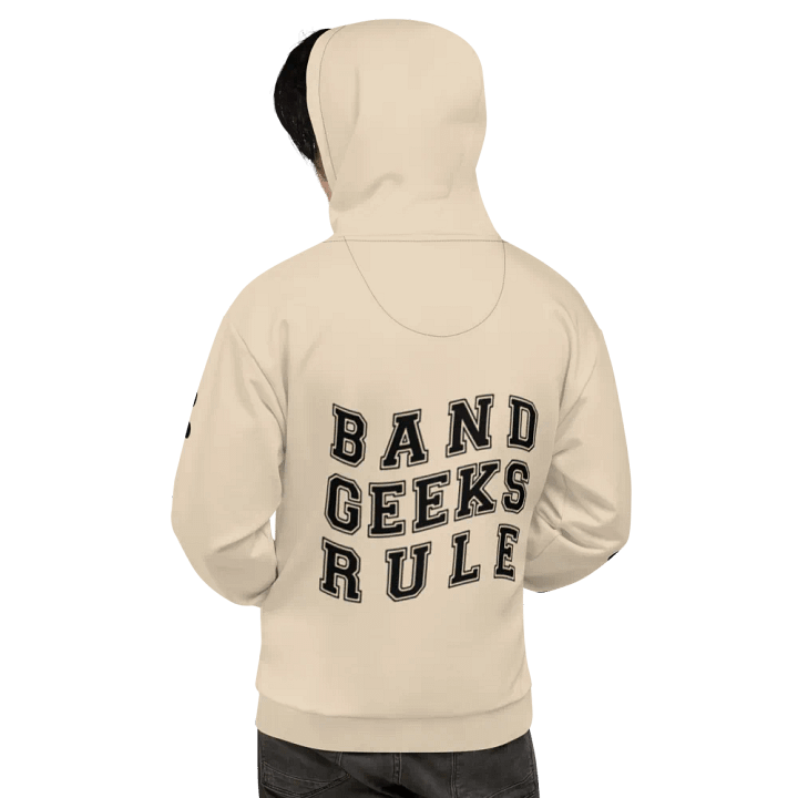 Band Geeks Rule Bass Clef Hoodie | Sand product image (1)