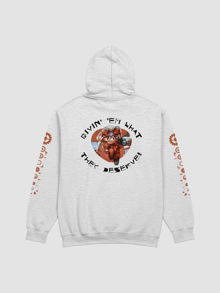 "GIVIN' 'EM WHAT THEY DESERVE!" Chibi Noure Hoodie (with black text) product image (1)