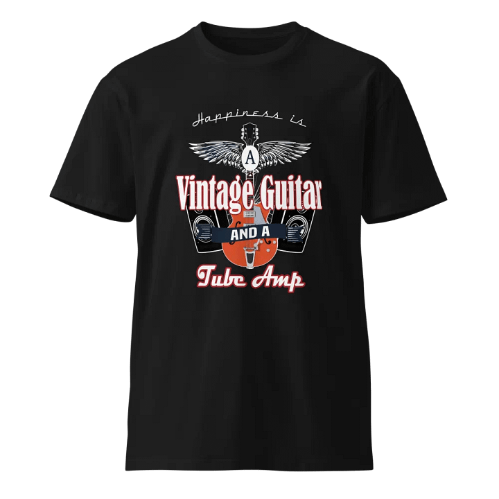 A Vintage Guitar And Tube Amp Unisex Premium T-Shirt product image (1)