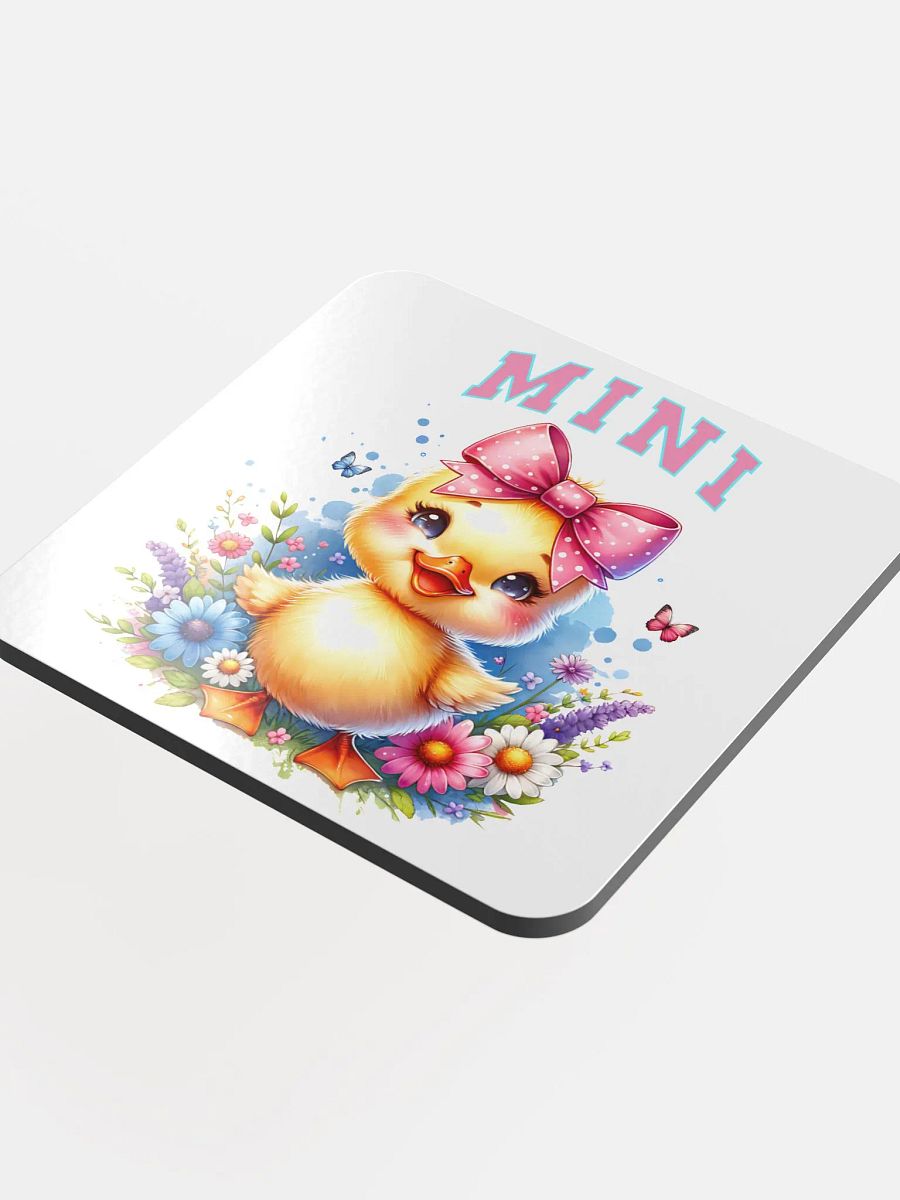 Mini Duckling Delight Glossed Cork Coaster product image (4)