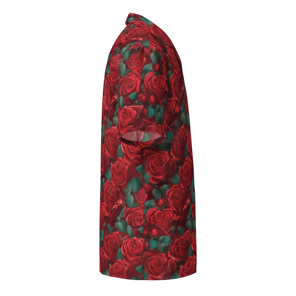 Floral Pattern Red Rose Flowers Hawaiian Shirt product image (4)