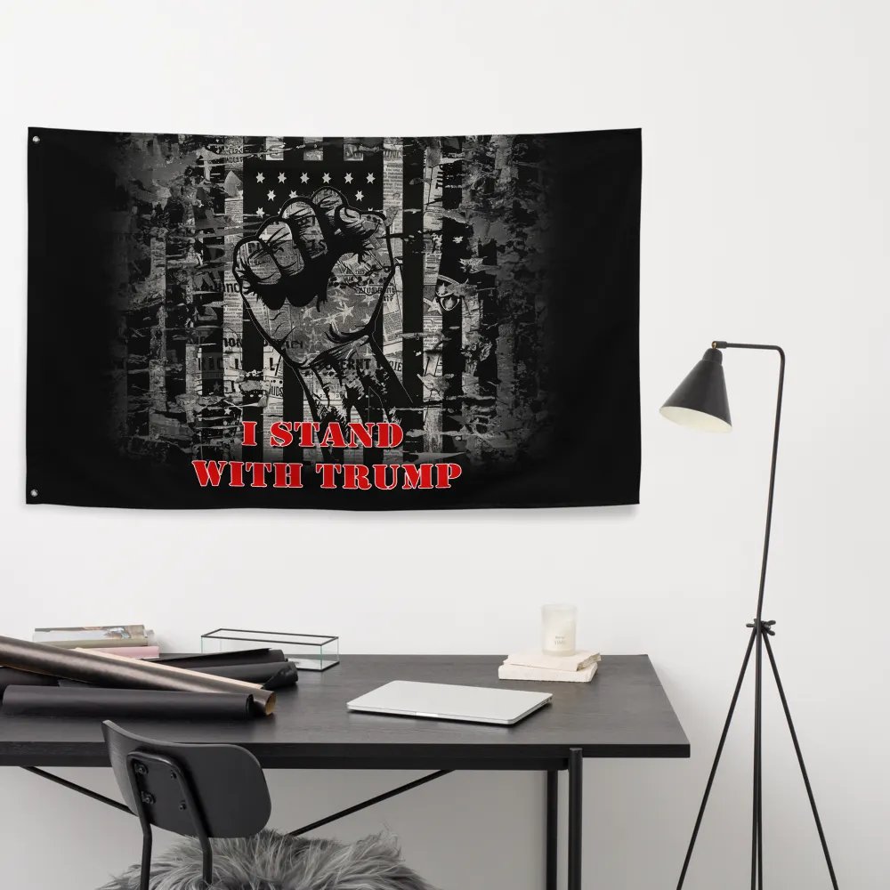Trump 2024 I Stand With Trump Flag product image (9)