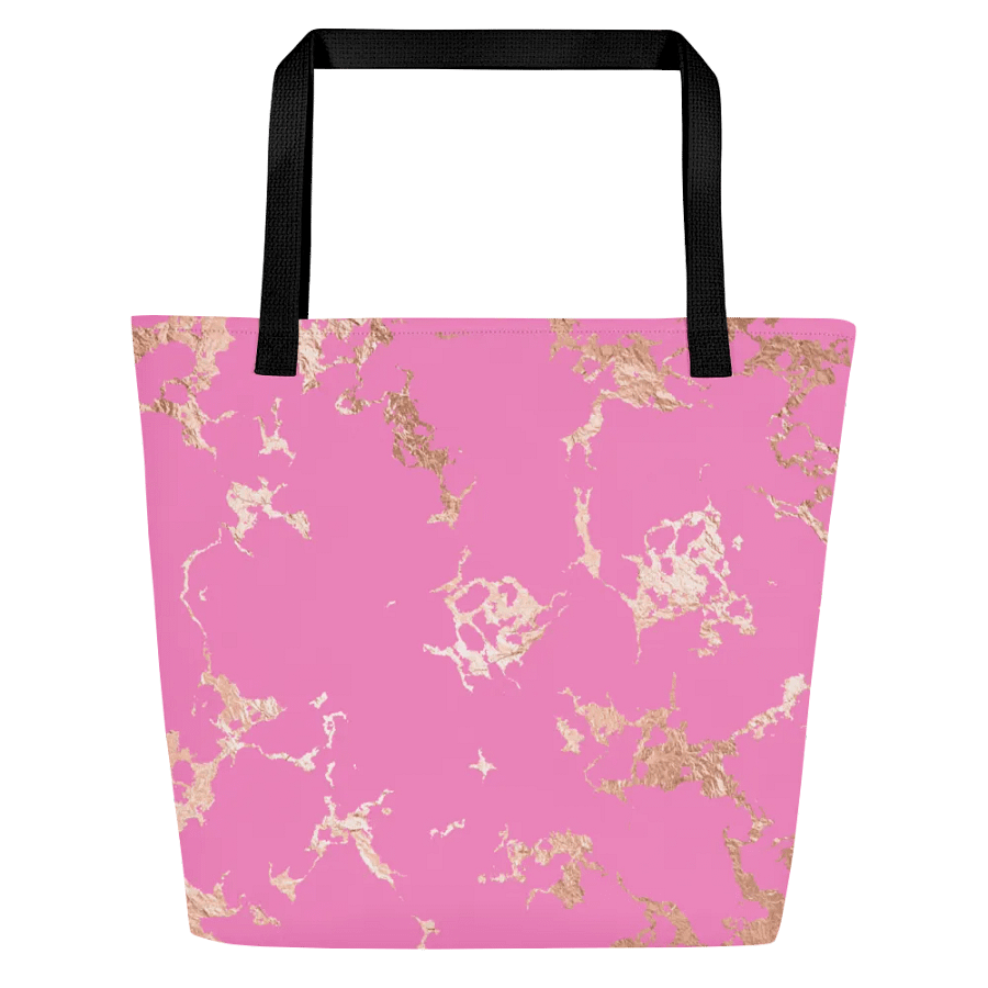 Pink Golden Marble All-Over Tote Bag product image (4)