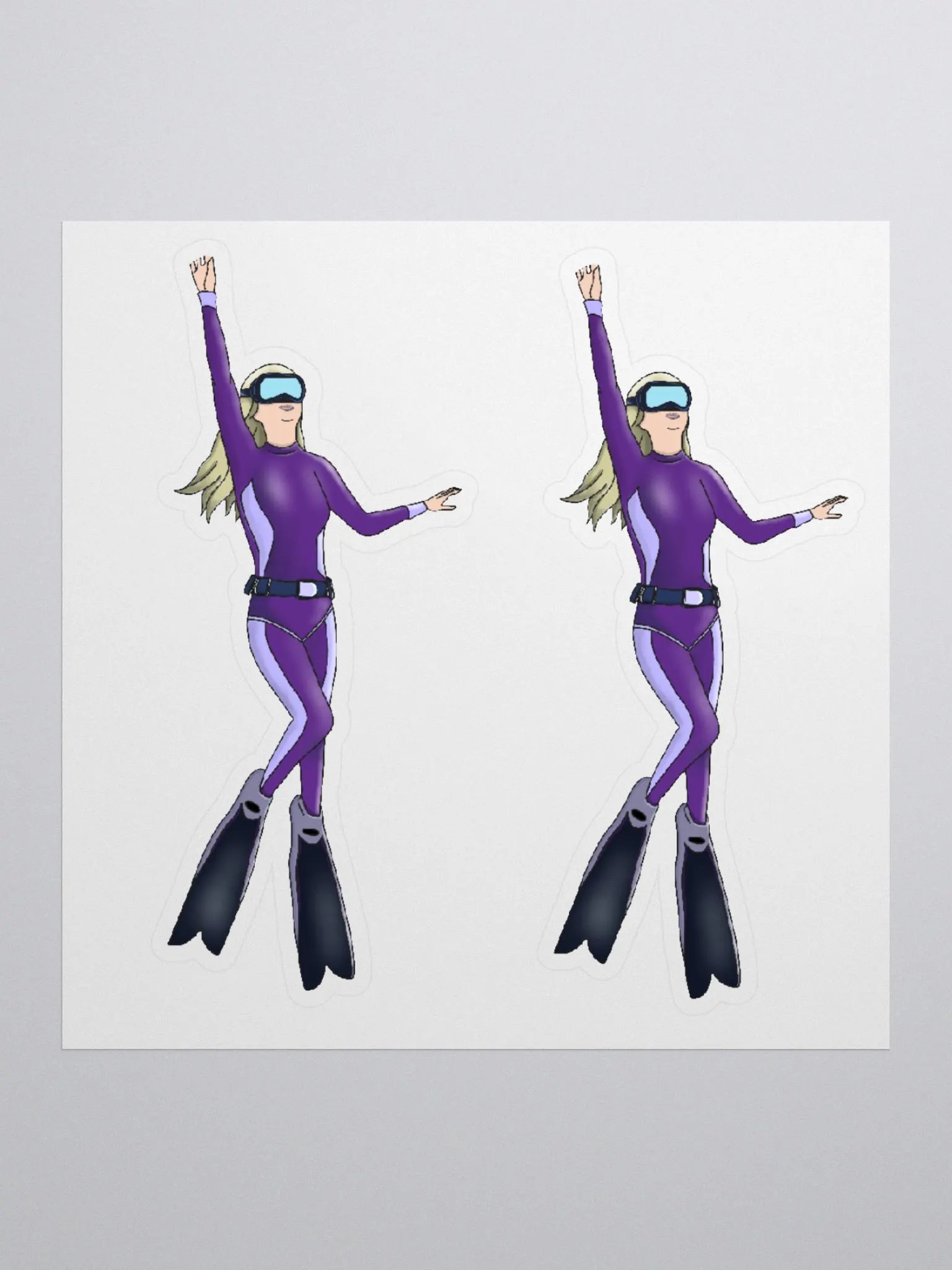Free Diver Sticker Set product image (3)