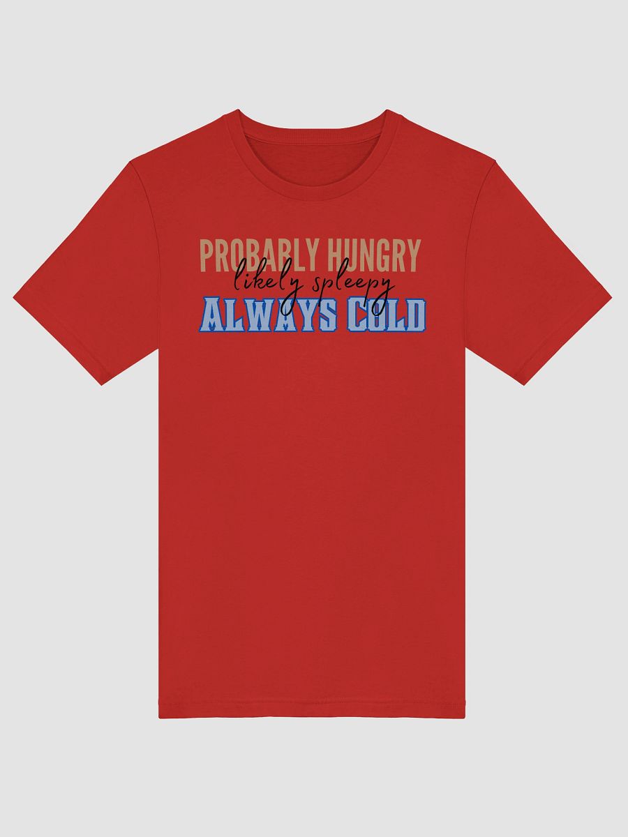 Probably Hungry Likely Sleepy Always Cold Unisex T-Shirt product image (48)