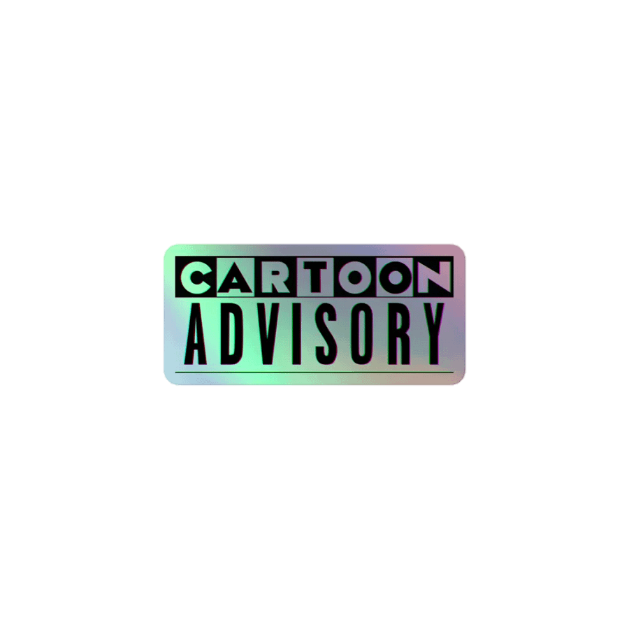 Cartoon Advisory Box Logo Sticker (3