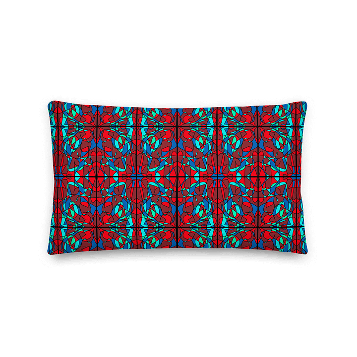 Red Stained Glass – Premium Decorative Pillow product image (1)