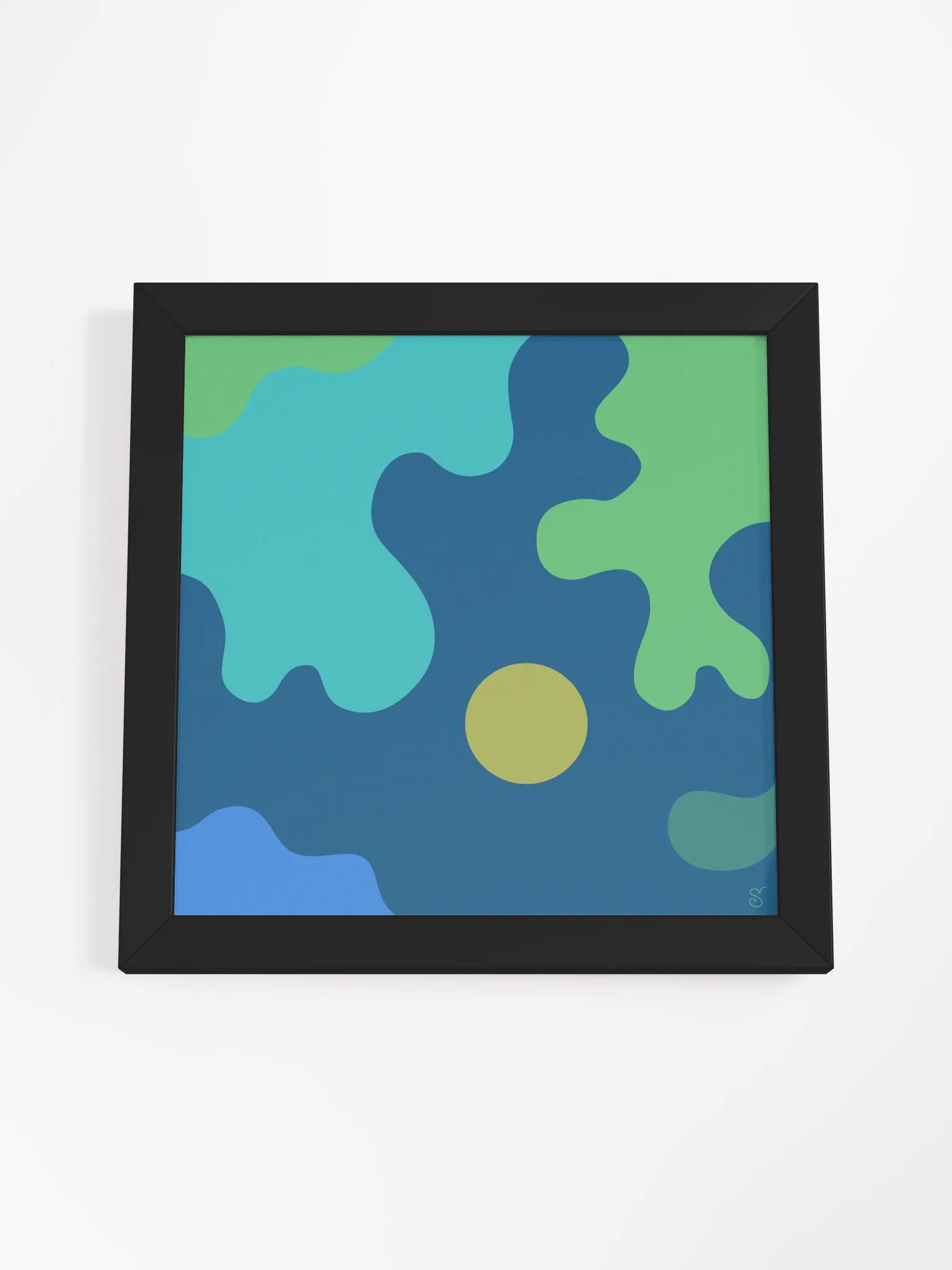 Abstract Wavy Landscape Framed Poster - Abstract Composition No. 8 product image (48)