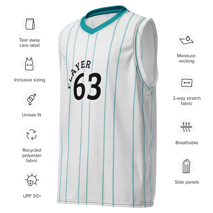 PLAYER 63 All-Over Print Unisex Basketball Jersey product image (2)