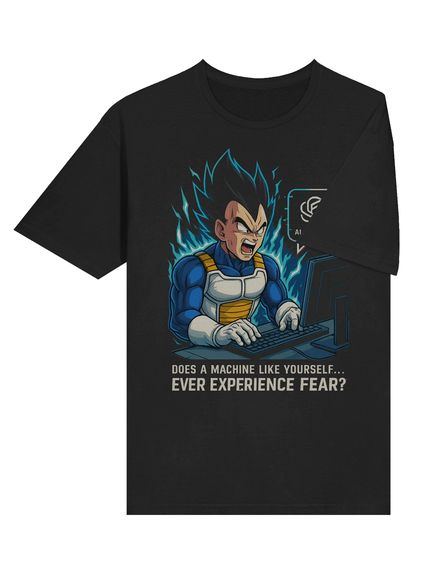 Vegeta Fear AI T-Shirt | Dragon Ball Z x ChatGPT Meme Tee product image (36)