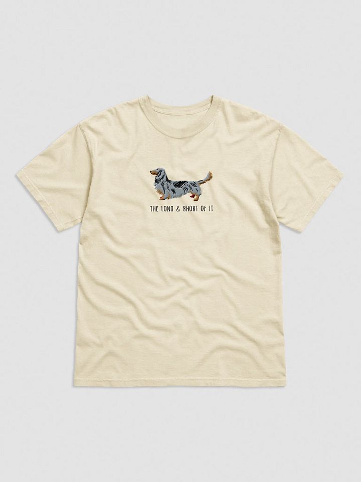 The Long & Short of It T-Shirt(Embroidered) of a Longhaired Dachshund(Dapple) product image (33)