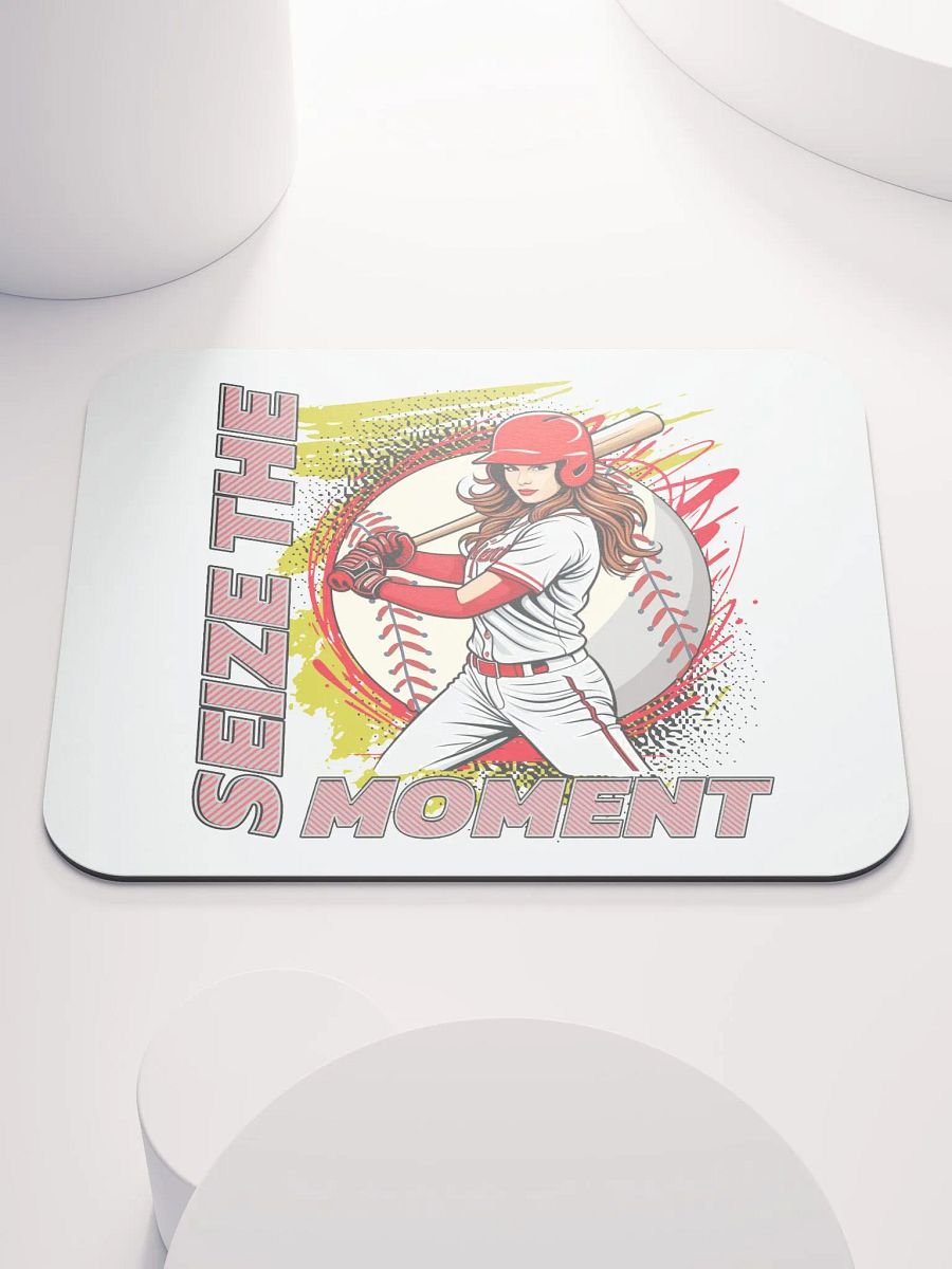 Seize the Moment Baseball Female Mouse Pad product image (3)