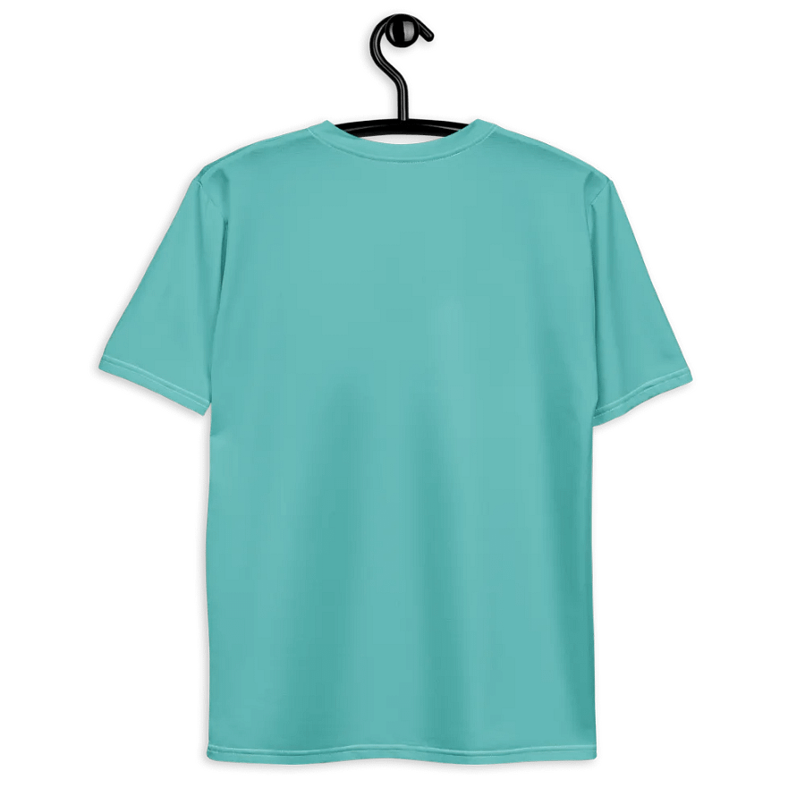 Plain Turquoise Blue True Summer Men's Crewneck Polyester Heavyweight Premium T-Shirt by Treasure Pie product image (9)