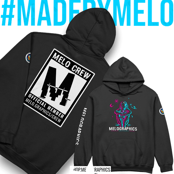 #MeloCrew Vibes: Duotone - Premium Hoodie | #MadeByMELO product image (2)
