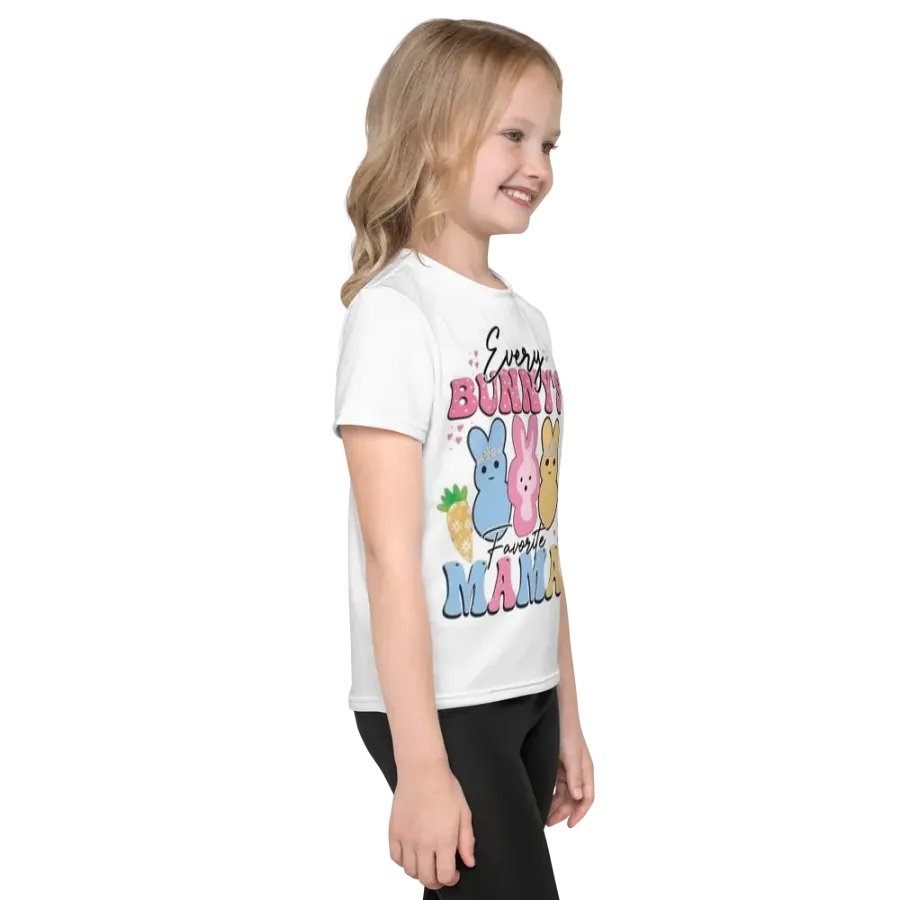 Kids Crew Neck T-Shirt Bunny Favorite Mama product image (4)