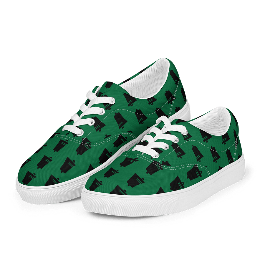 Green Bell Grid Men's Canvas Shoes product image (3)